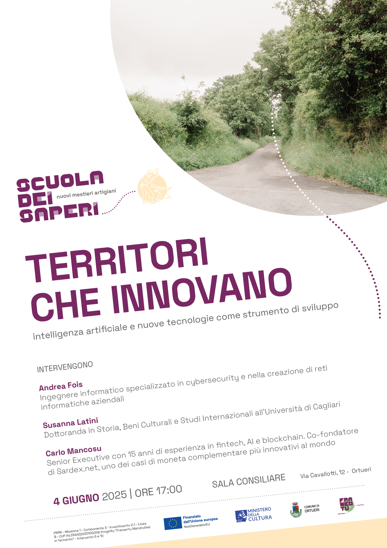 Al momento stai visualizzando Quarto incontro “Creatori di Innovazione”: il 4 giugno a Ortueri si parla di AI e sviluppo dei territori