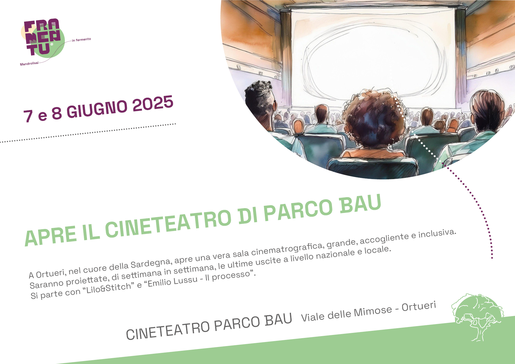 banner apertura cineteatro parco bau